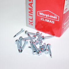 Купить Саморез Wkret-Met Klimas по металлу 6,3х25, оцинкованный, без шайбы (200 шт)