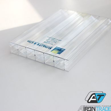 Купить Поликарбонат сотовый SUNLITE 16 мм X-Lite Прозрачный 2,1x12 м