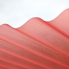 Купить Волнистый поликарбонат SUNTUF Iron 0,8 мм Красный 900x2000 мм (прозрачный шифер)